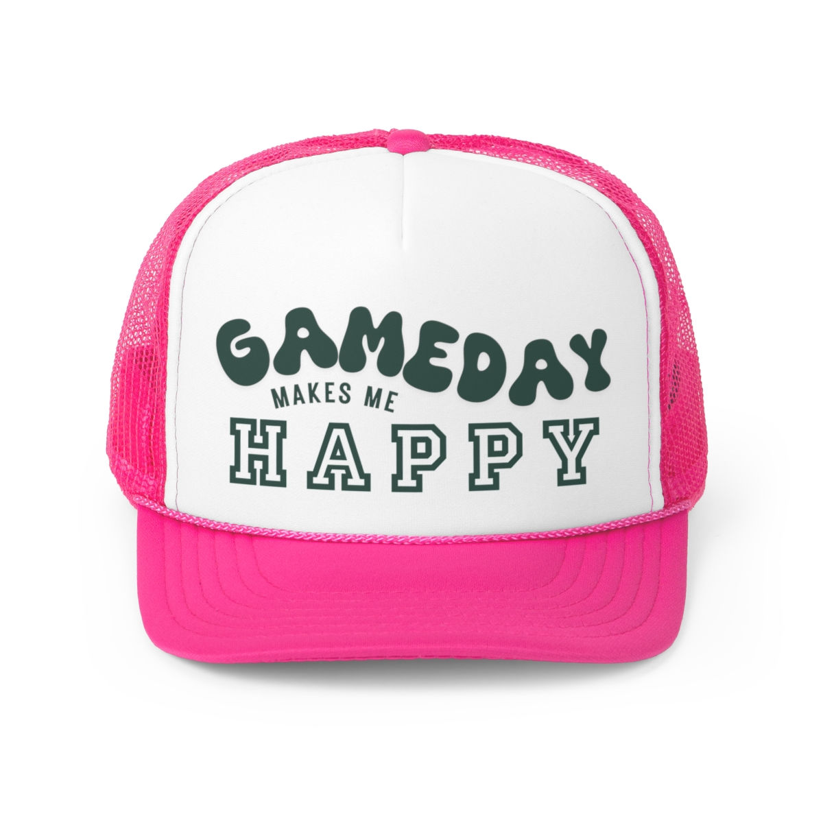 Michigan State Game Day Makes Me Happy Trucker Cap