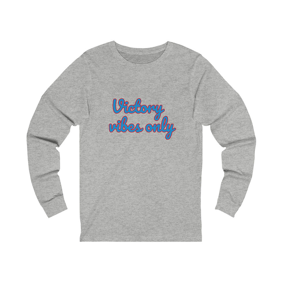Thumbnail: Ole Miss Victory Vibes Only Unisex Jersey Long Sleeve Tee