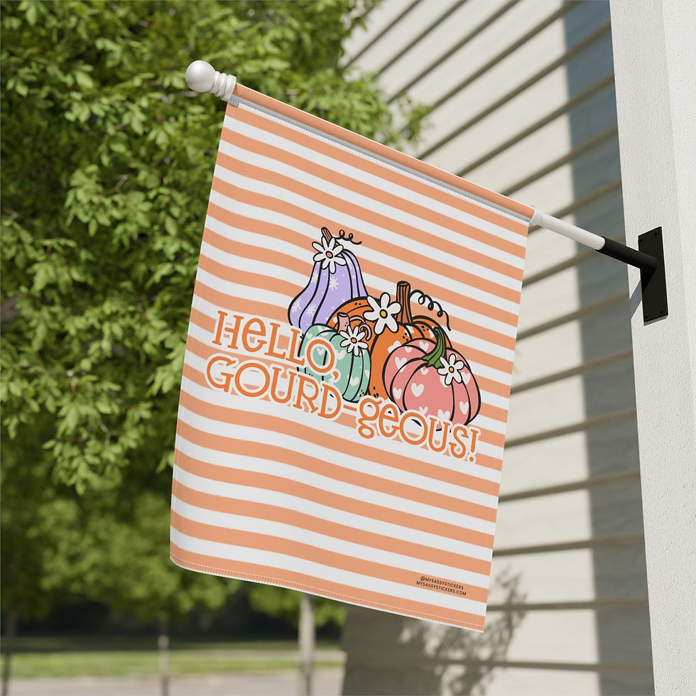 Thumbnail: Hello, Gourd-geous Garden Flag