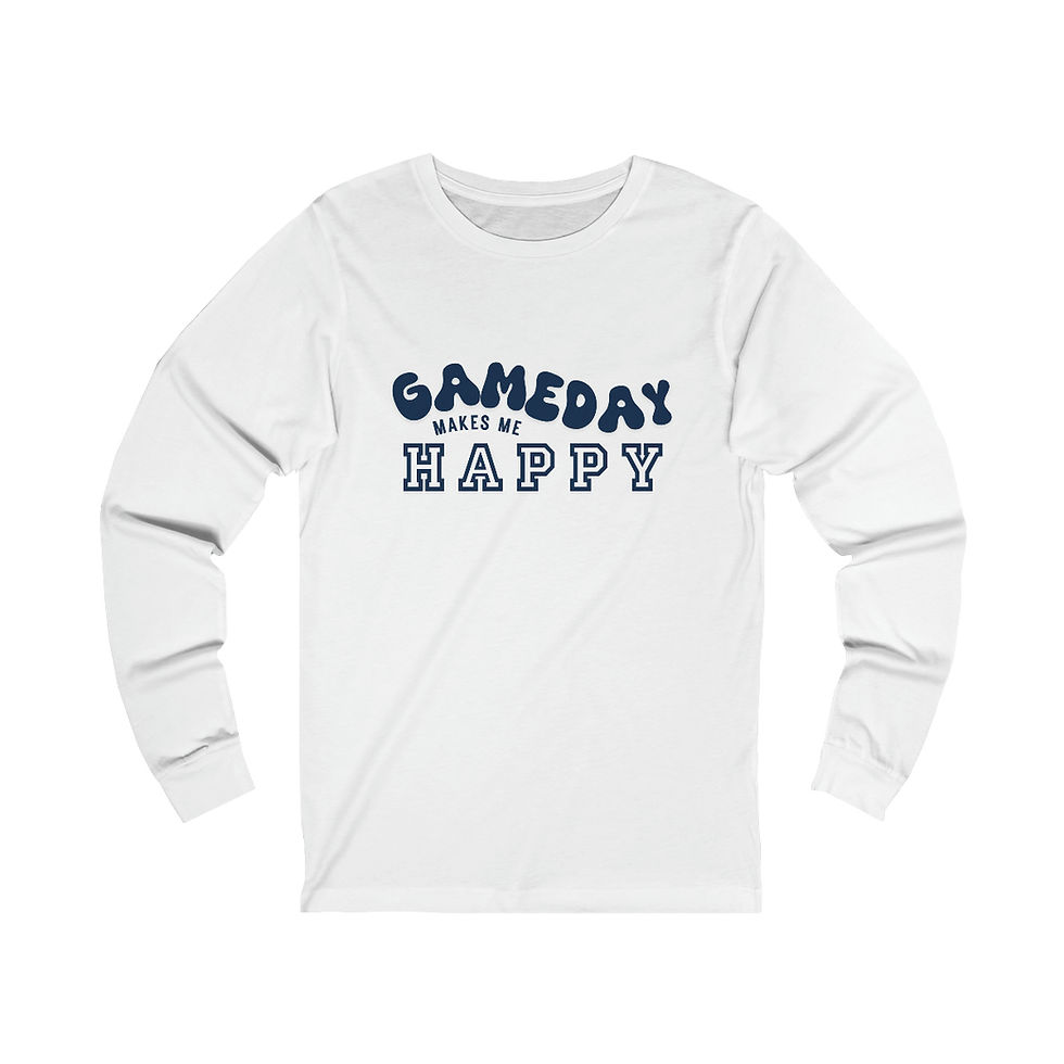 Thumbnail: Penn State Game Day Makes Me Happy Unisex Jersey Long Sleeve Tee