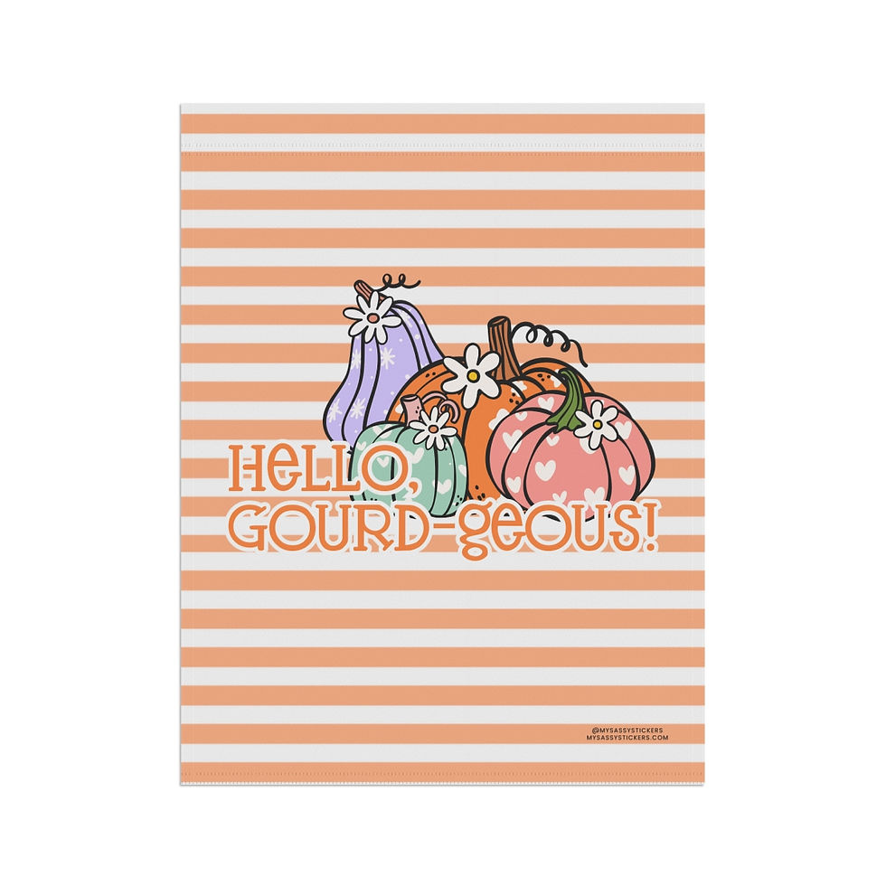 Thumbnail: Hello, Gourd-geous Garden Flag