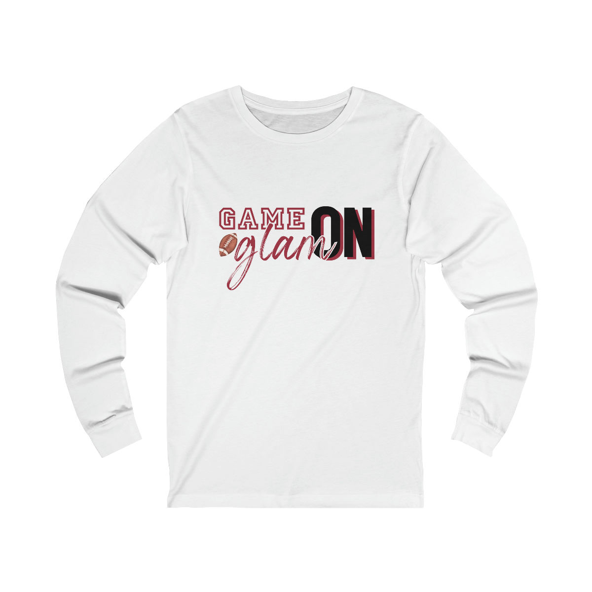 Arkansas Game On Glam On Unisex Jersey Long Sleeve Tee