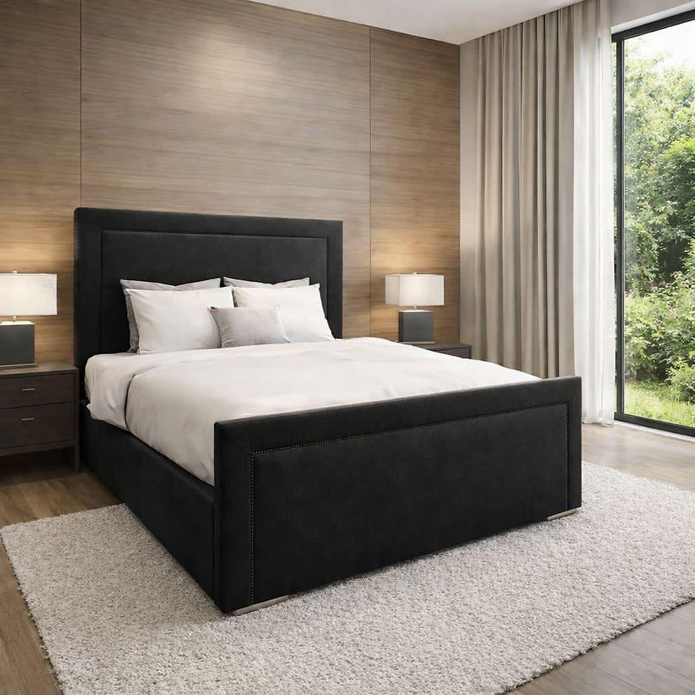 Thumbnail: Chelsea Beading Bed Frame with Memory Sprung  Mattress