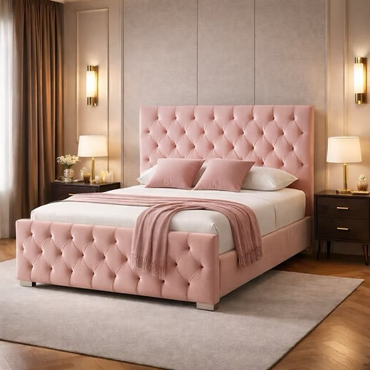 Thumbnail: Oasis Plush Buttoned Luxury Bed Frame & FREE Mattress Deal