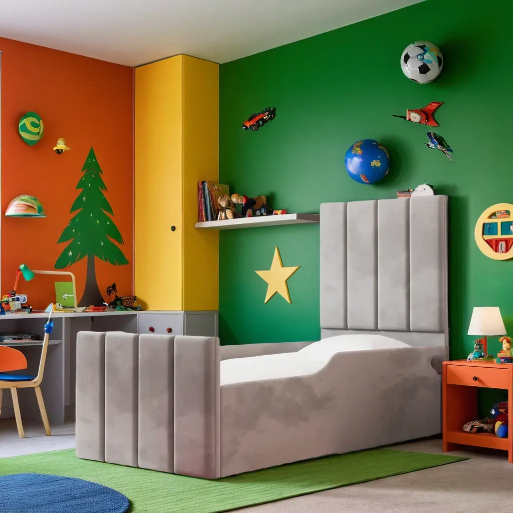 Luxury Arlo Plush Child Safe Frame Bed + Optional Memory Sprung Mattress