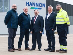 Robin Swann MP visits new HANNON Steel premises at former RAF Nutts Corner site