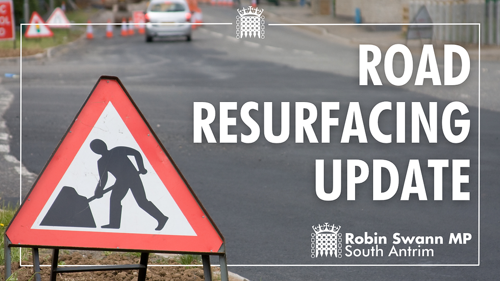 Swann Welcomes Progress on South Antrim Road Resurfacing