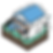 Cartoon house with face and hands holds onto ground as it shakes, looking distressed. Blue roof, car, trees, and mailbox in yard.