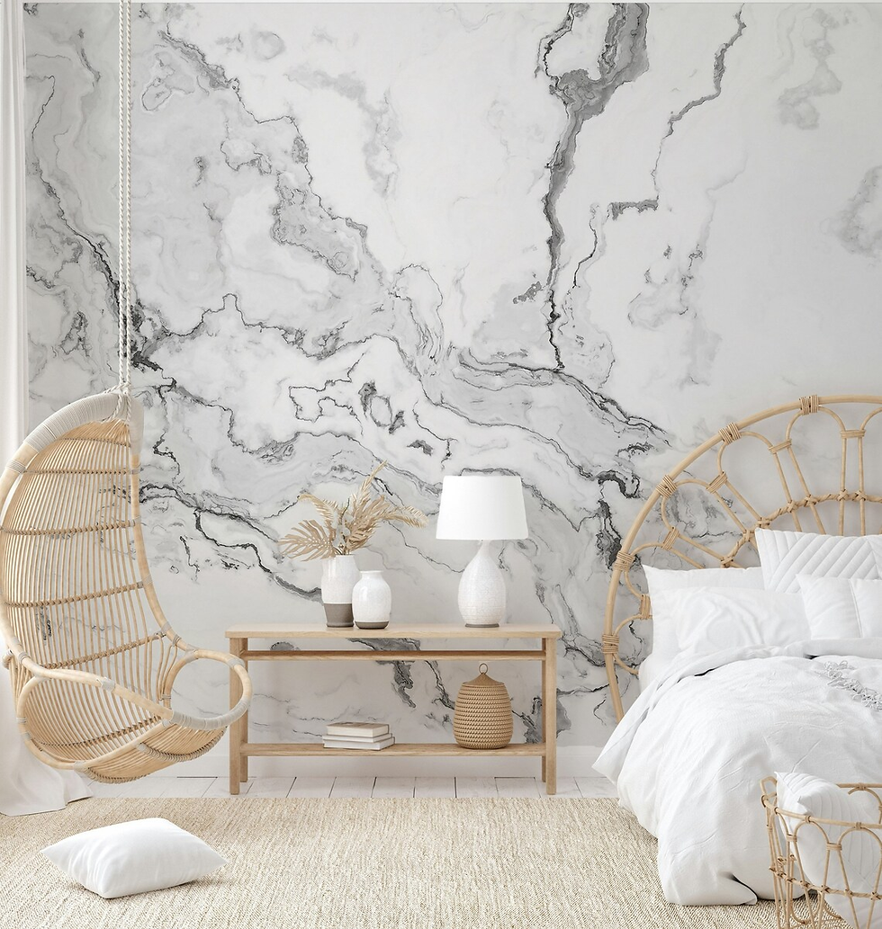 Gray and White Wallpaper: Gray and White Bathroom Design