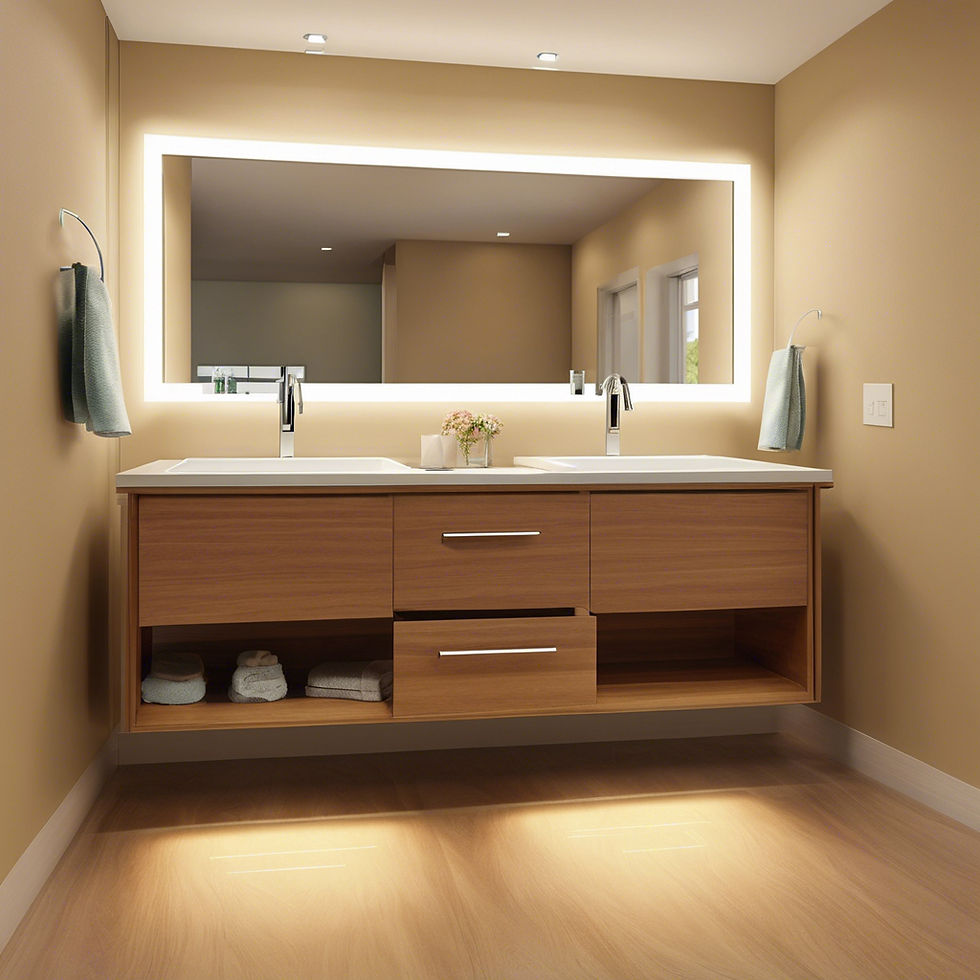 Use energy-efficient LED bulbs for a modern twist. LEDs are not only energy-saving but also long-lasting, making them a practical choice for bathroom lighting. They come in various color temperatures, allowing you to customize the light's warmth or coolness.