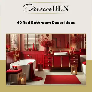 Top 40 Red Bathroom Decor: Gray, Black Sets, and Matching Red Bathroom Accessories