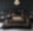 Black Bedding with Metallic Thread Luxury Black Bedroom