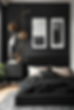 Monochromatic Black Walls Luxury Black Bedroom