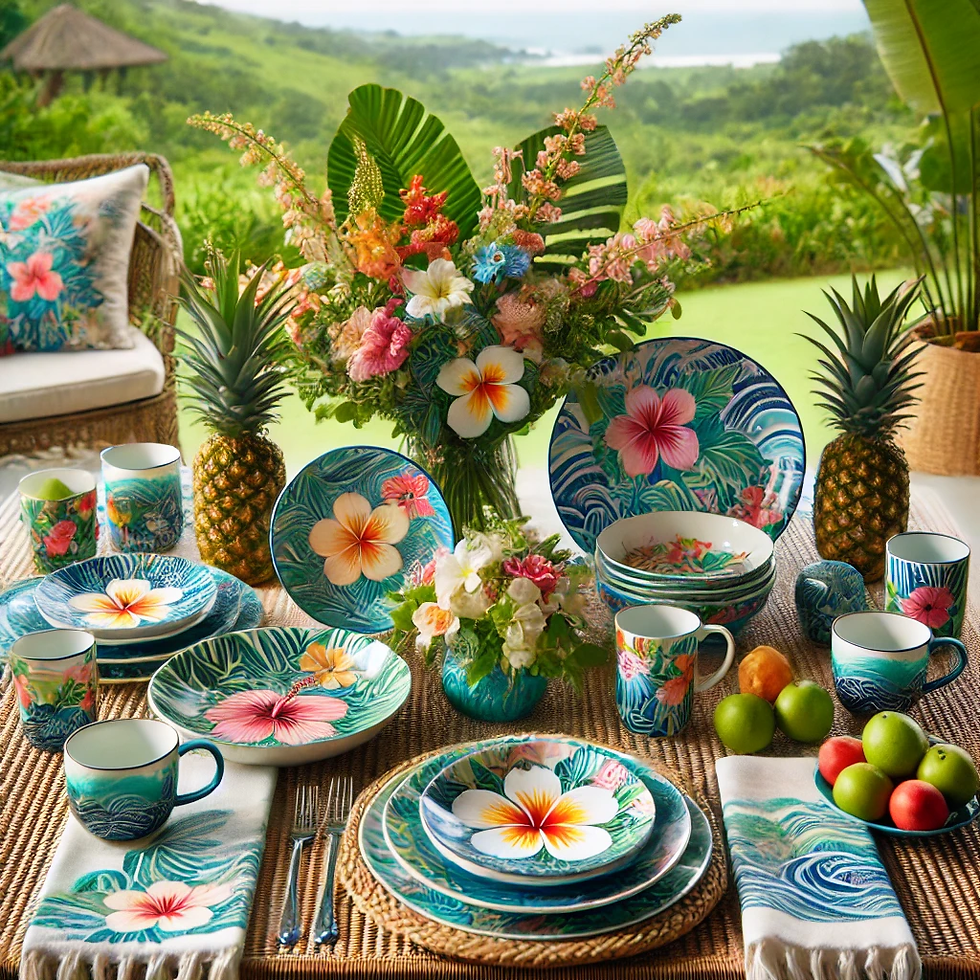 Hawaiian-themed Tableware