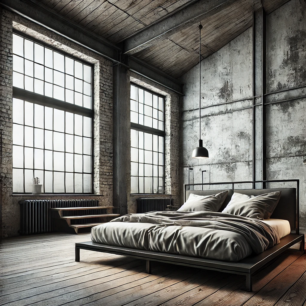 Industrial Bedroom Design AI Bedroom Design for Free