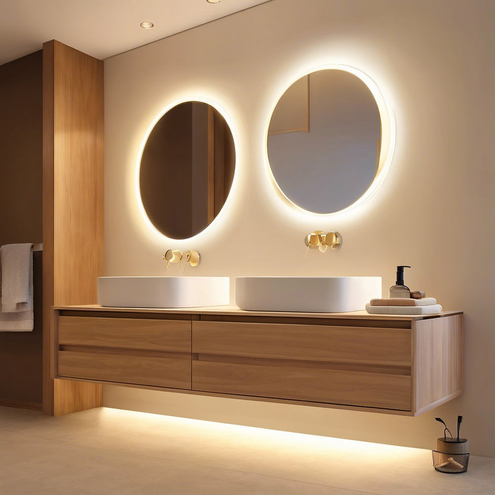 Keep the light simple and uncluttered for a clean aesthetic. Minimalist designs often focus on function and form, making them ideal for contemporary or Scandinavian-style bathrooms.