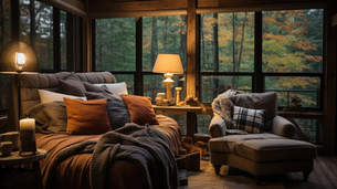Blue and Orange Bedroom: A Cozy Retreat