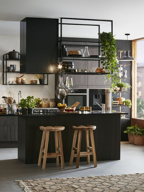 Black Island Kitchen Ideas