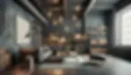 dark industrial interior design