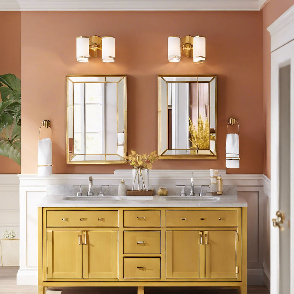 Create a bold and eye-catching light fixture to be the focal point of the bathroom. A statement light can elevate the entire space, adding a touch of drama or luxury, depending on the design.