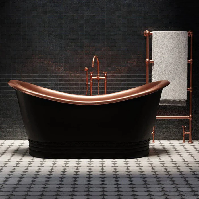 Copper Bathtub Rustic Bathroom