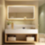 Incorporate lighting directly into the mirror frame. This modern design eliminates shadows on the face and is perfect for grooming or applying makeup.
