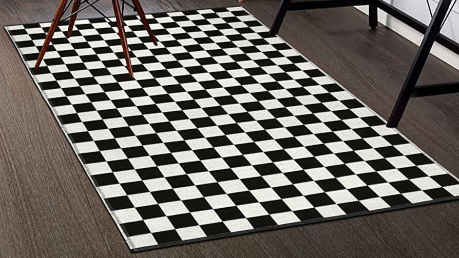 Check Rug Big Budget Friendly Checkered Rug