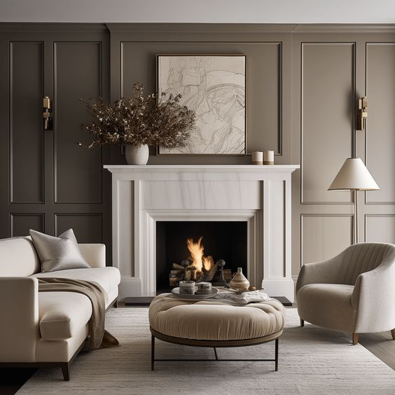 Traditional Mantel with Built-Ins