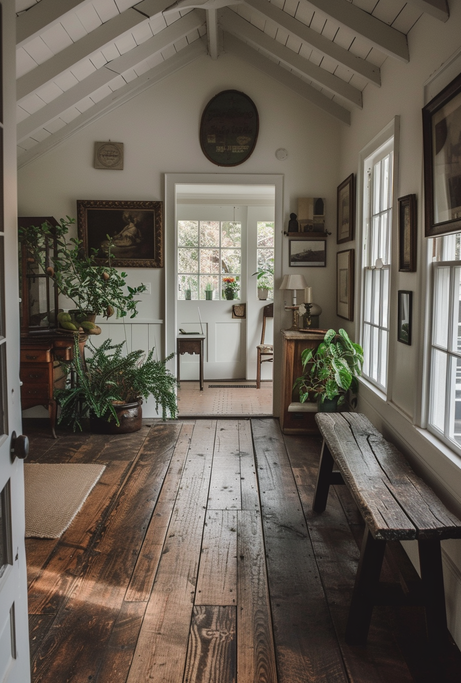 Modern Farmhousehallway interior design with free ai app online