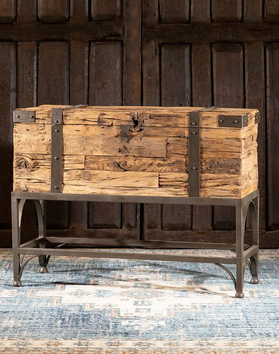 Aged Metal Accents Western Bedroom Ideas