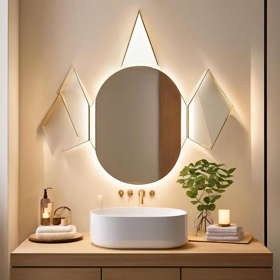 Incorporate clean lines and geometric shapes like circles, squares, or triangles into the light's design. Geometric shapes offer a modern, symmetrical look that is both stylish and versatile, fitting well in contemporary or minimalist bathroom designs.