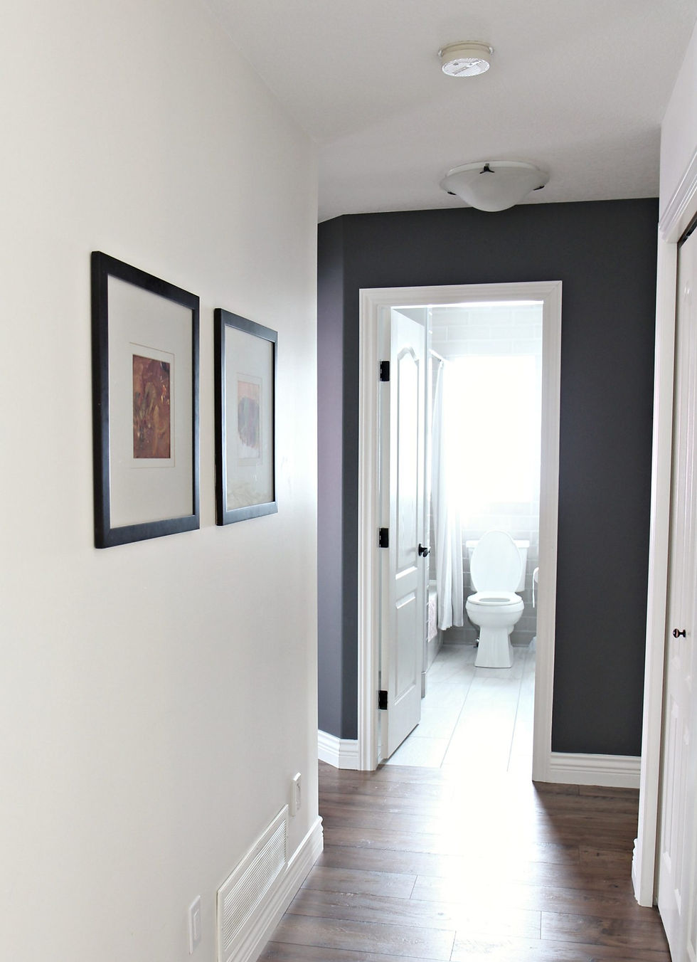 Painted wall with Sherwin-Williams Creamy Paint SW 7012