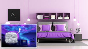 Create a Dreamy Poly Fill Aesthetic Purple Bedroom with a Cloud Ceiling