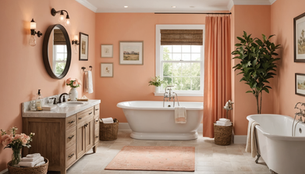 30 Best Peach Bathroom Decor Ideas: Bathroom Accessories and Color Scheme Tips