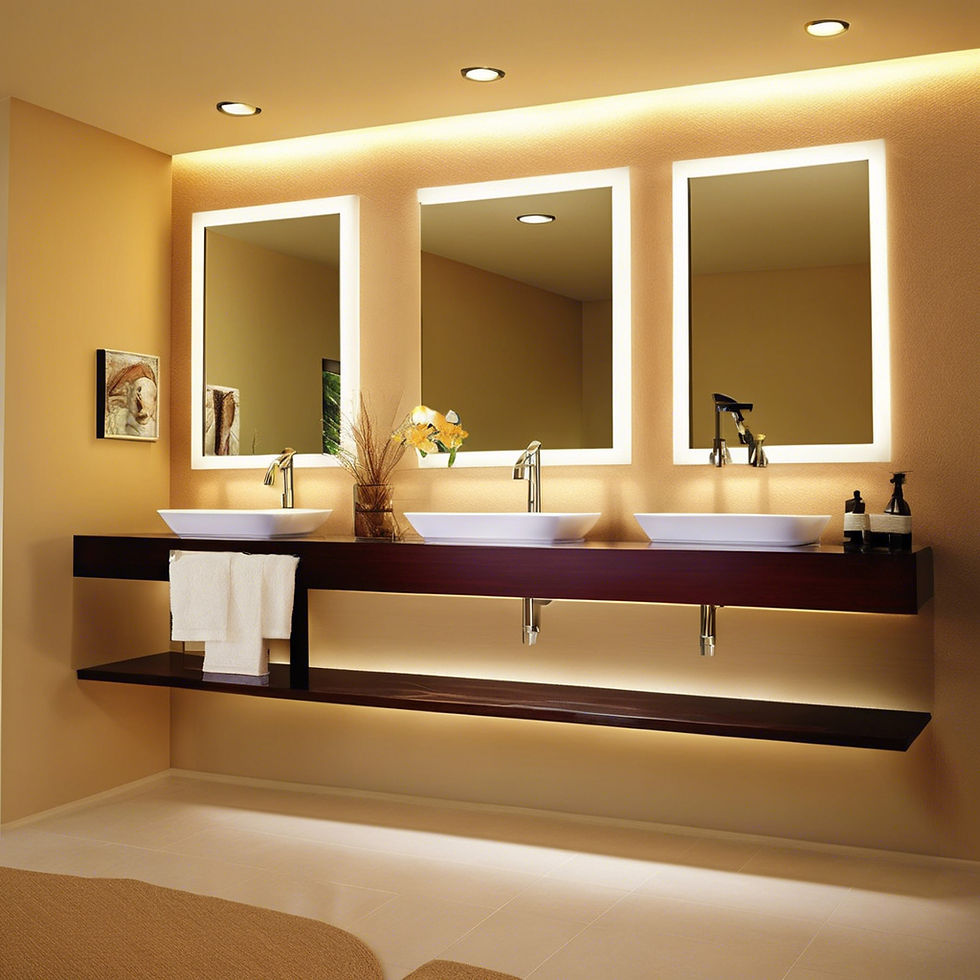 Combine multiple light sources for different lighting effects. Mixing sconces with overhead lighting or pendant lights creates layers of light, making the bathroom more functional and visually interesting.