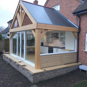 Timber Frame Rear Extension: From Foundations To Finished Kitchen