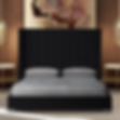 Black Leather Headboard Luxury Black Bedroom