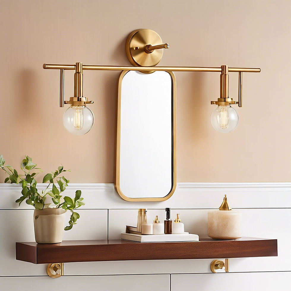 Opt for warm metal finishes like brass or copper to achieve an authentic mid-century modern feel. These finishes add warmth and richness to the bathroom, making the space feel inviting and luxurious.
