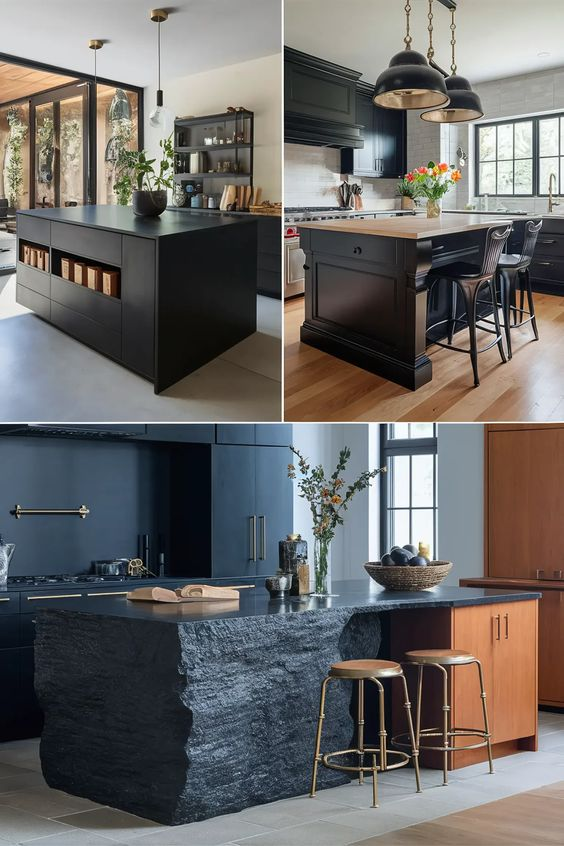 Black Island Kitchen Ideas