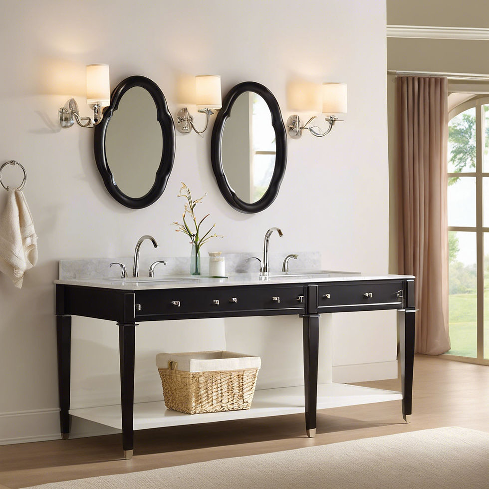 Opt for a classic black or white finish for a timeless look. These neutral colors are versatile, easily complementing various bathroom styles from traditional to modern.