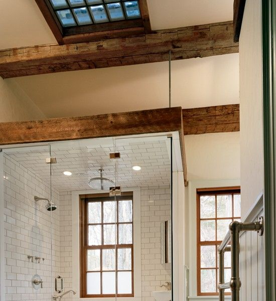 White Ceiling with Exposed Beams
