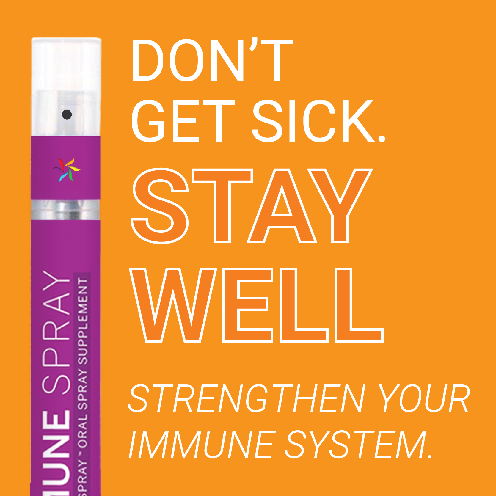 Spray every day to fight germs and viruses, naturally.