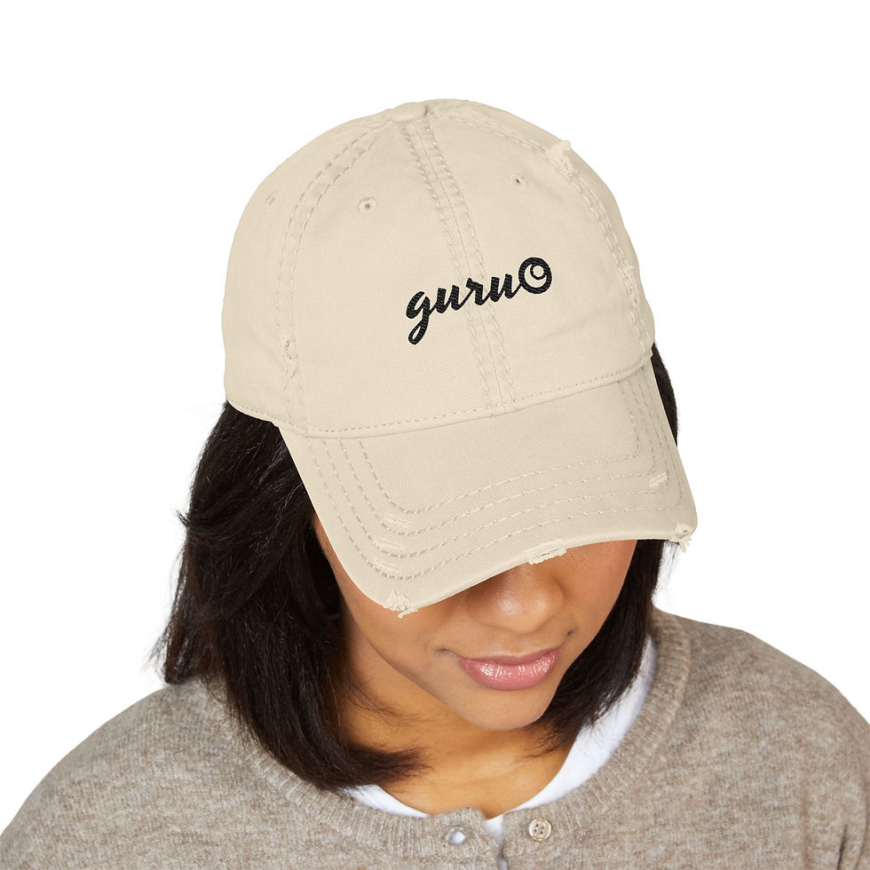 Thumbnail: Distressed Hat with Embroidery: Casual Style, Faith-Inspired Fashion