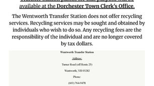 NOTICE: New Transfer Station for Dorchester