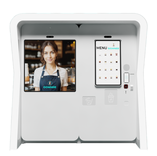 Oomnee AI-powered beverage machine rendering – commercial model