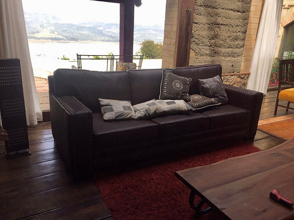Sofa en cuero, Sala en cuero, Sofa moderno