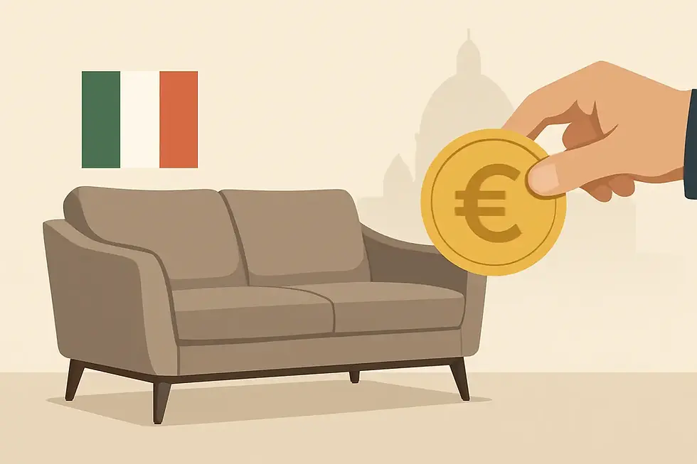 Sofás de diseño italiano: qué pagas de verdad