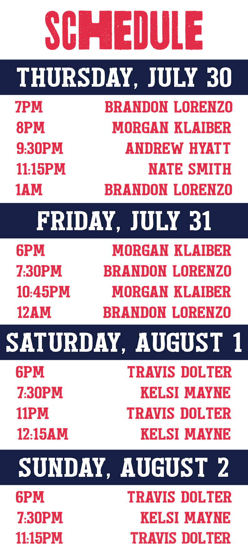 Coors Stage Schedule.png