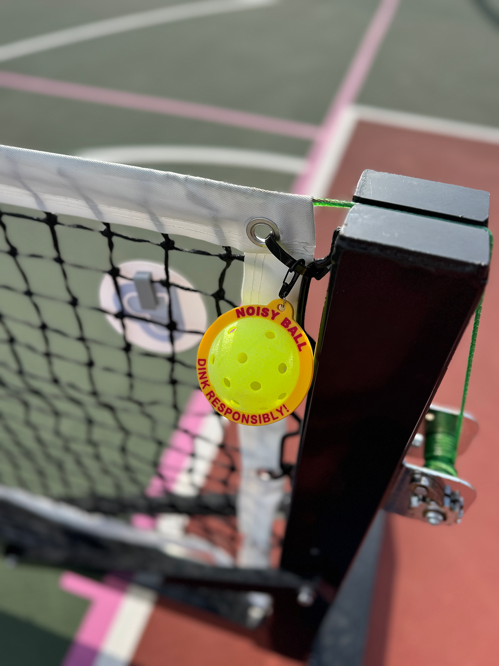 Ball holder on each net to store the balls.