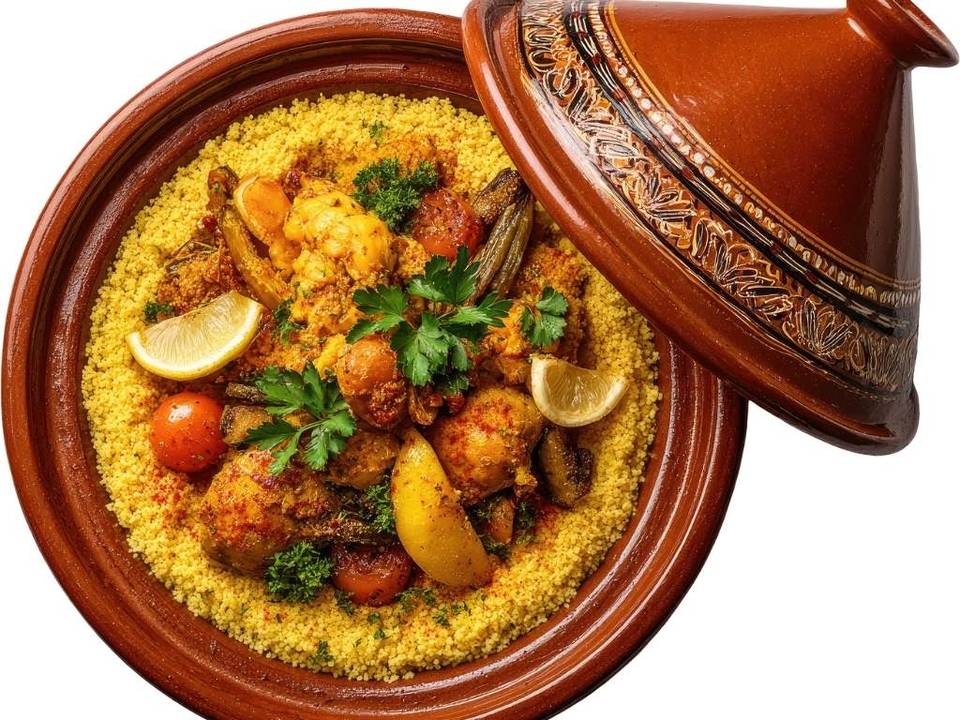 Accord mets et vins avec un couscous poulet